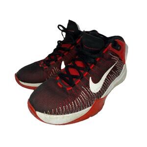 Size 4 Youth - Boys Nike Zoom Black Red White Athletic Shoes